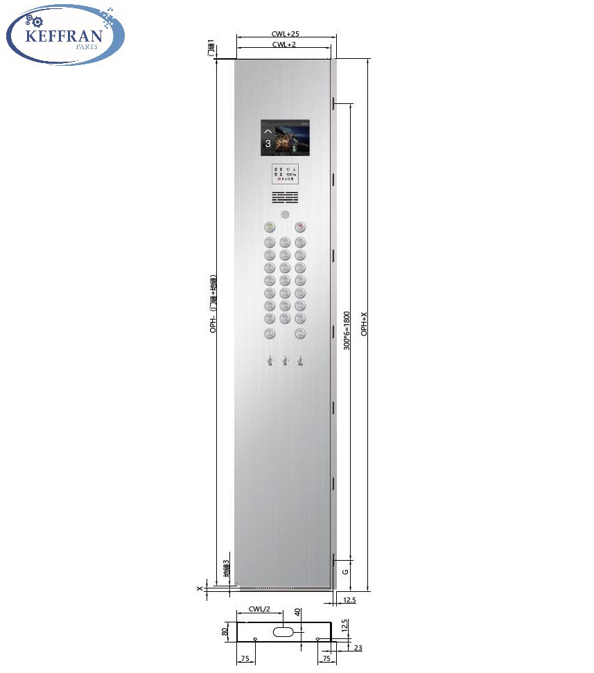 Peças de elevador de material de aço inoxidável