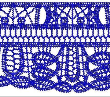 Dark Blue fashion lace for dress