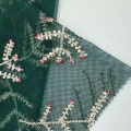 Tessuto a rete ricamato con paillettes albero di Natale