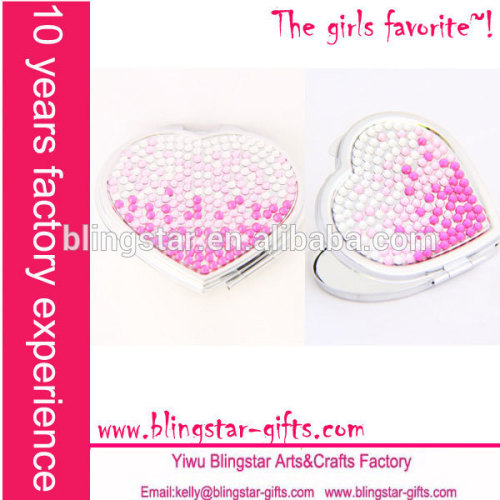 blin bling heart crystal makeup mirror