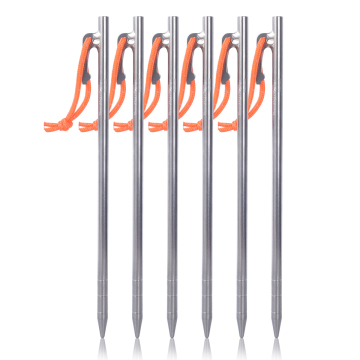 Boundless Voyage Titanium Windproof Tent Peg - 300mm Outdoor Camping Accessory