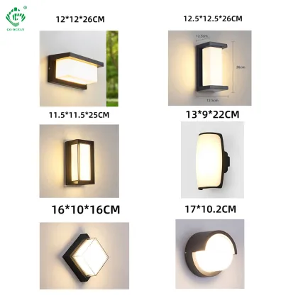 Waterproof Body Induction LED Garden Lights - Outdoor Wall Lights & Exterior Wall Mounted LED Lamp