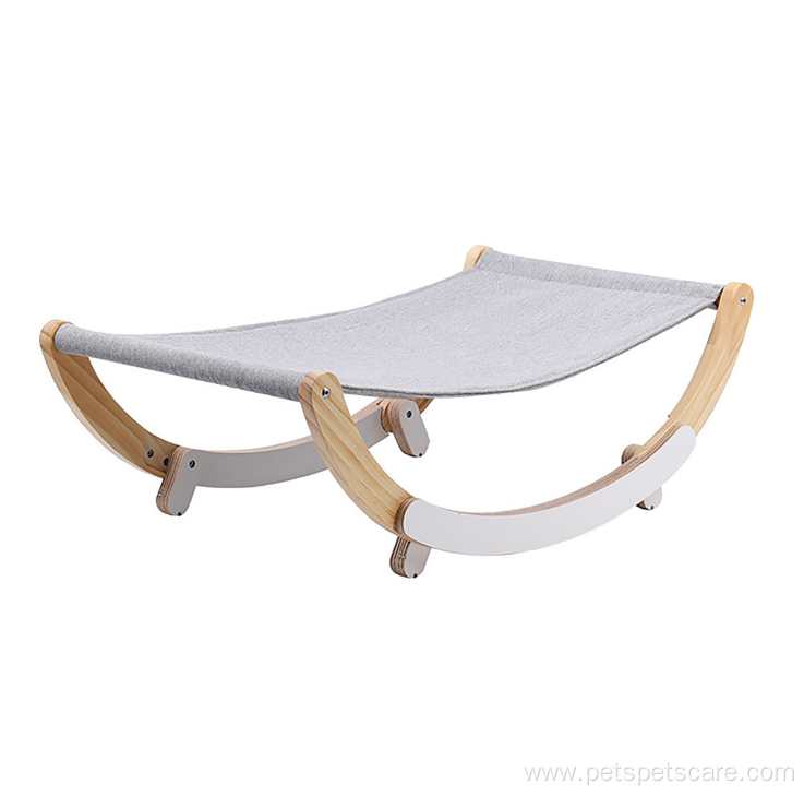 Cat Hammock Pet Rest Rocking Bed Solid Wood