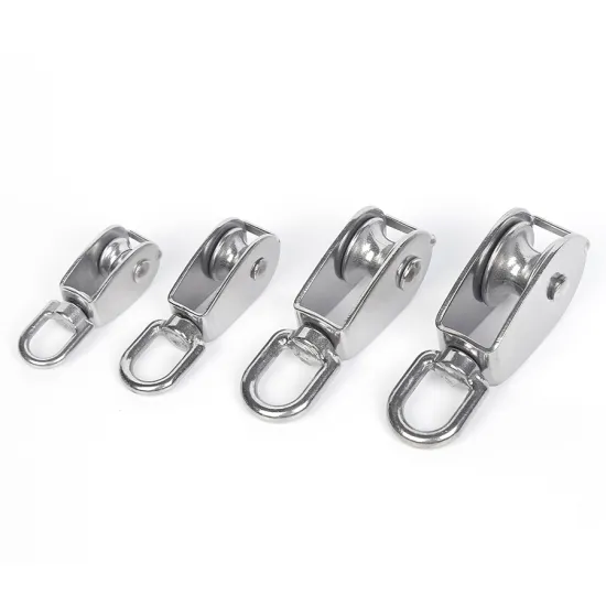 Stainless steel adjustable pulley single wheel swivel