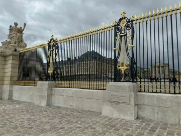 custom ornamental double iron security gates