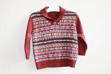 OEM Hot Sale Marron Pullover Long Sleeve Boys Kids Boys Sweater