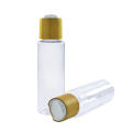 Spray plastic bottle with bamboo pump lotion cap