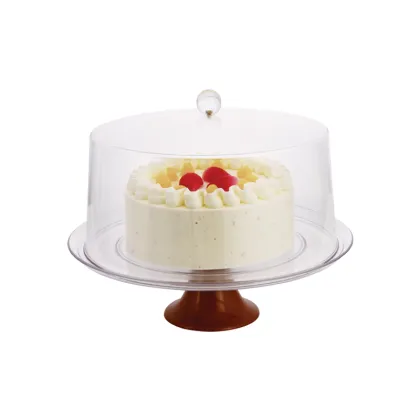 12 Inch Clear Polycarbonate Cake Stand for Bread and Cakes