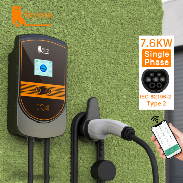 Feyree Selectable 16A 11kw OBC Level 2 AC EV Charger Gun for Hands-Free Charging