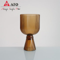 Creative amber Stripe Round Glass Wine Champagne Glass