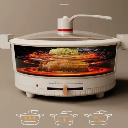 Hot Popular Electric Pressure Cooker Home Smokeless Round Hot Pot