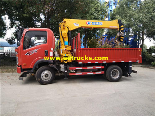 Sinotruk moja kwa moja-mikono 6ton lori cranes