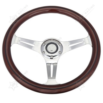 14 Inch Wooden Steering Wheel Universal Fit for Mercedes Chevrolet