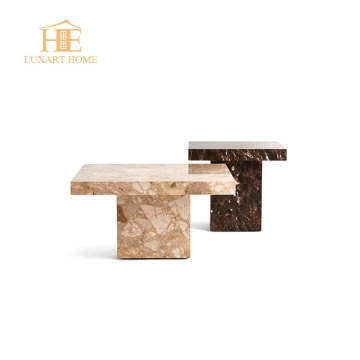 Factory Customized Brown Marble Center Table