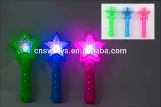 shining toy 3D star shape light wand with sound