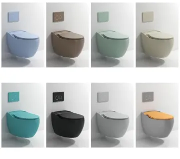 Colorful Ceramic Wall-Hung Toilet Egg Shape