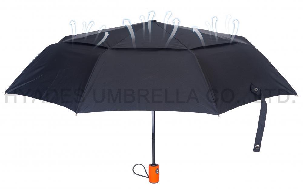 Parapluie pliant double à ouverture et fermeture automatiques