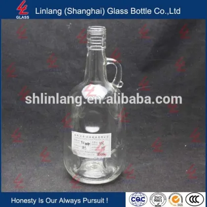 food grade camellia oil bottle glass with handle