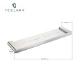 Single-Tier Wall-Mounted Bathroom Organizer: Shampoo Storage, Towel Rack, and Hanging Shelf