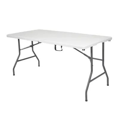 Solid Heavy Duty White Round Plastic Modern Storage Camping Table