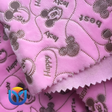 100% polyester tricot super soft velvet minky taped offset printing