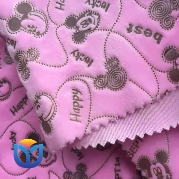 100% polyester tricot super soft velvet minky taped offset printing