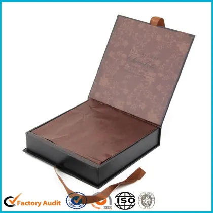 Book Shape Black Chocolate Cavity Box