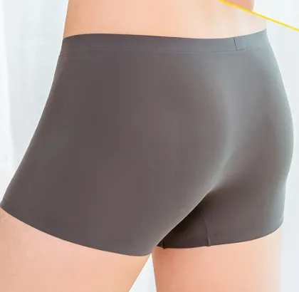 Ice Silk Seamless Summer Slim Boxer Shorts for Men