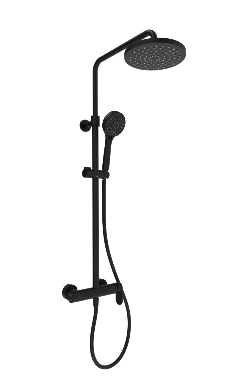 Matte Black Slim Style Shower Set