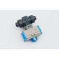 UPVC pneumatic three-way ball valve