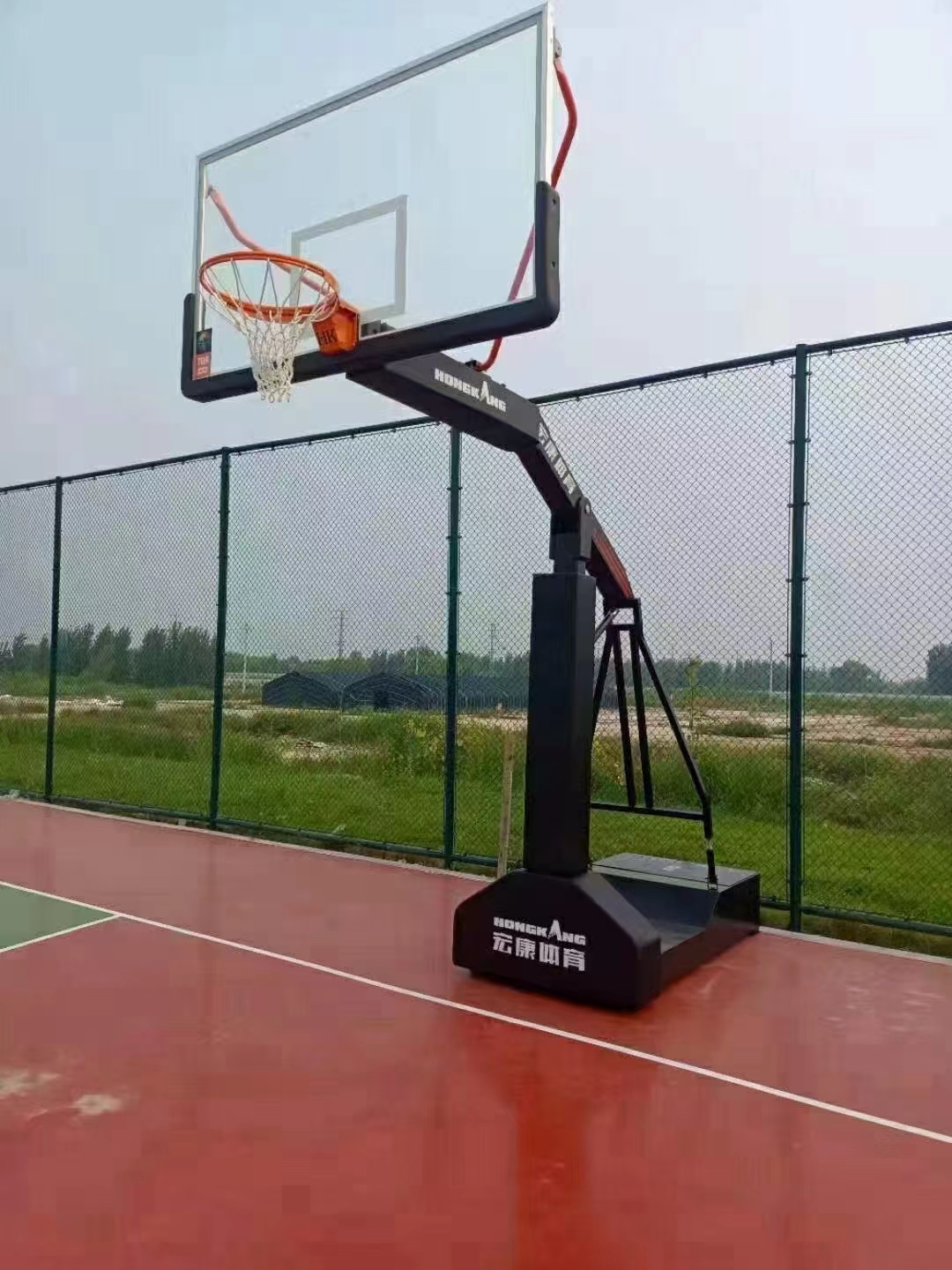 FIBA approved concave box Basketball stand no wheels