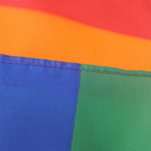 Custom design rainbow hand held flag with stick
