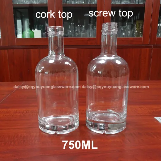 SGS certificated extra flint empty rum whiskey 750 ml vodka bottle