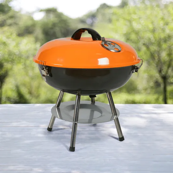 Portable Small Barbecue Grill Tabletop Outdoor Camping Lock Cover Charcoal Bbq Mini Kettle Grill