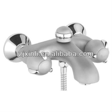 High Quality Dual Handle Brass Bath Faucet, Polish and Grey Color