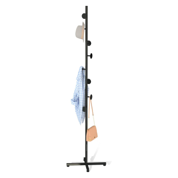 Metal Coat Rack Stand with 8 Hooks - Freestanding for Clothes Storage