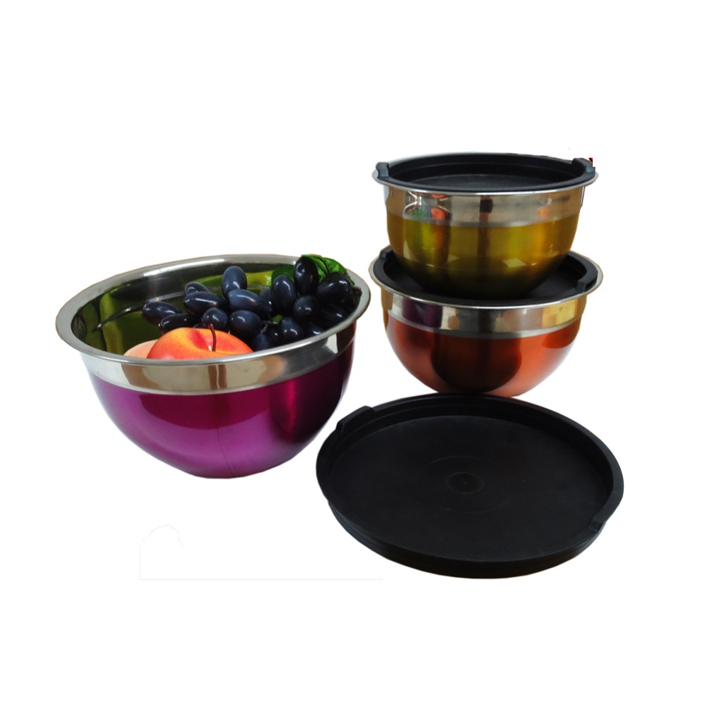 colorful stainless steel mixing bowl