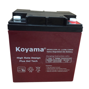 เจลที่เก็บกลับชาร์จได้ในอัตราสูงแบตเตอรี่ NPHG115-12 12V28AH