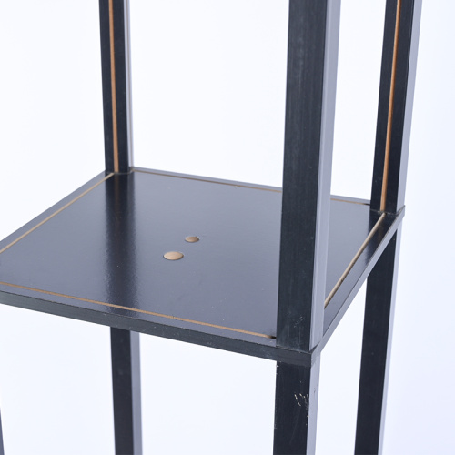 Black Shelf Light Wooden Shelf 5 Layers