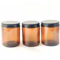 Soy Wax Wide Mouth Amber Glass Candle Jar