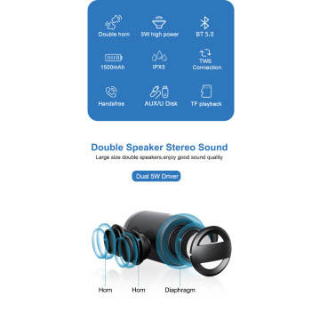 ABS Waterproof Wireless Bluetooth Speaker for Home