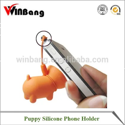 Funny Mini Pig Shaped Silicone Cell Phone Stand