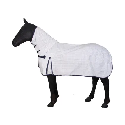 Combo White Horse Fly Rugs Checked