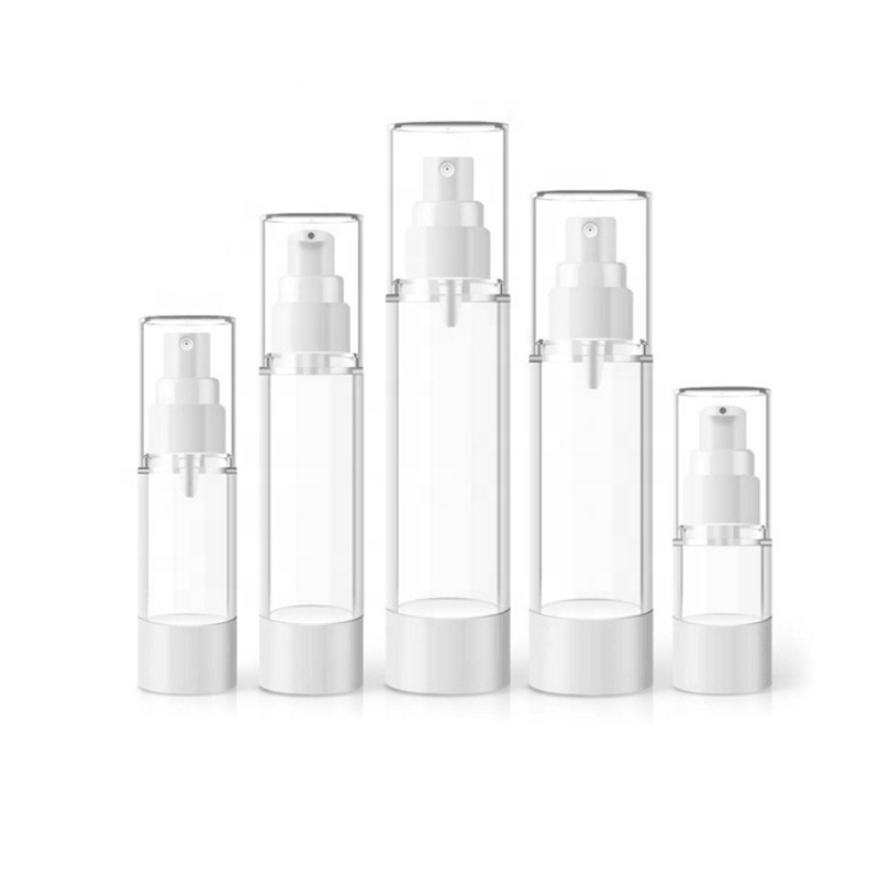 Großhandelsfabrik 100 ml 120 ml luftlose Pumpe weiße luftlose Serumflasche für Gesichtscreme Kosmetische Verpackung
