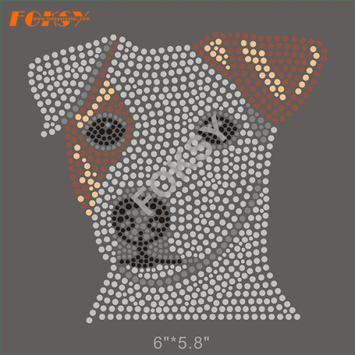 Hot Fix Customized Dog Motifs Rhinestone Heat Transfers