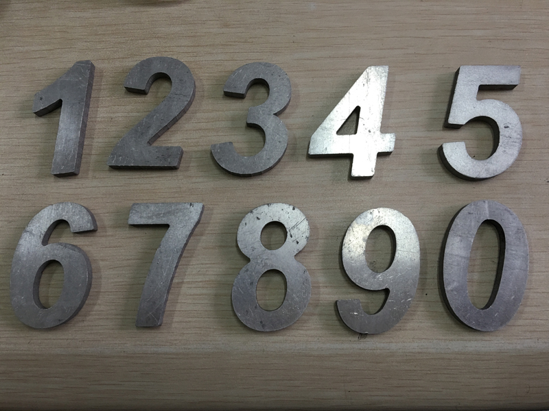 Custom Steel Aluminum Number