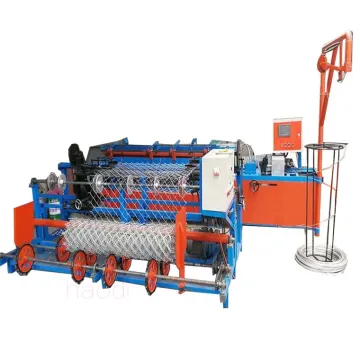 Automatic Cyclone Fence Mesh Machine - Electric Control Galvanized Diamond Shape Chain Link Fence Mesh Machine