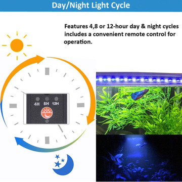 Lâmpada de tanque de peixes de aquário submersível com timer