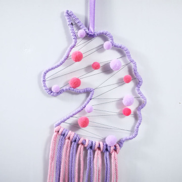 Unicorn hook woven pendant