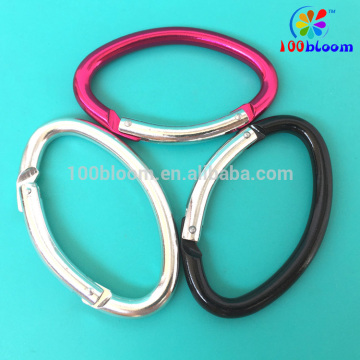 8cm aluminum oval shaped carabiner hook